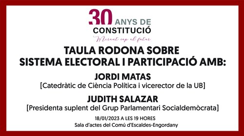 Escaldes acull la taula rodona sobre sistema electoral i participació ciutadana